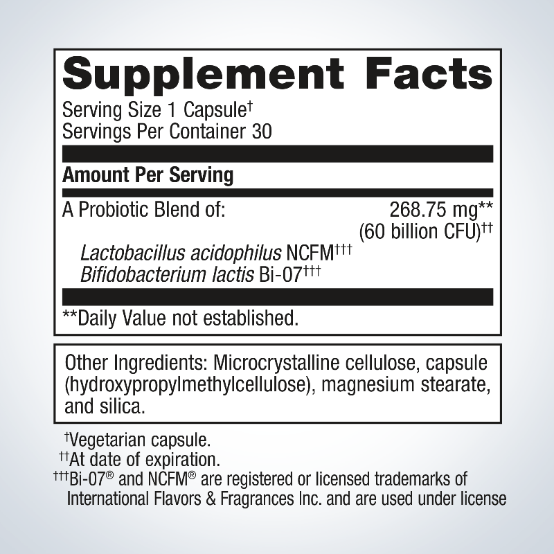 ULTRA FLORA IB 30 Capsules Supplement Facts