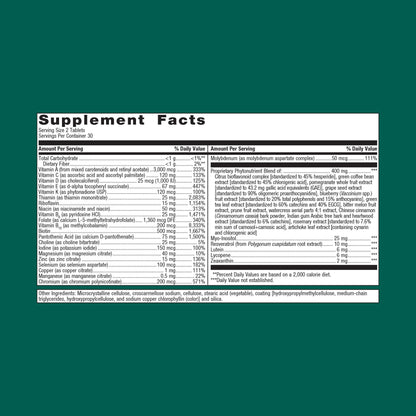 PhytoMulti Supplement Facts