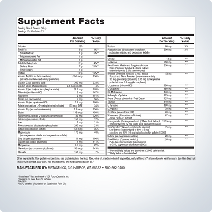 ULTRA CLEAR RENEW DETOX SHAKE 32.6 OZ Canister Chai Supplement Facts