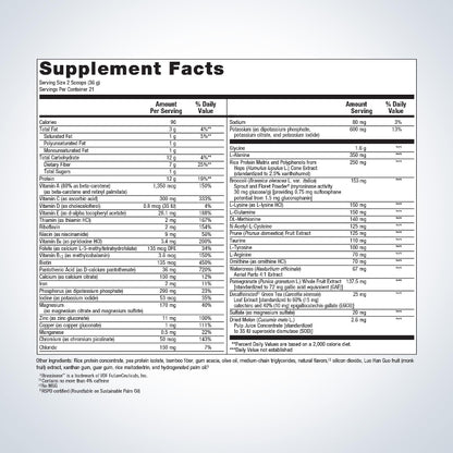 ULTRA CLEAR RENEW DETOX SHAKE 32.6 OZ Canister Vanilla Supplement Facts