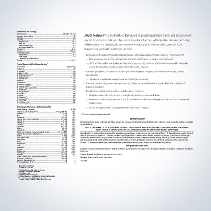ULTRA G.I. REPLENISH VANILLA 2 pound bag Supplement Facts