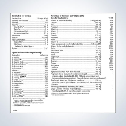 ULTRA INFLAMX PLUS 360 Orange 14 Servings Supplement Facts