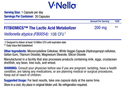 V•Nella Lactic Acid Metabolizing Probiotic Supplement